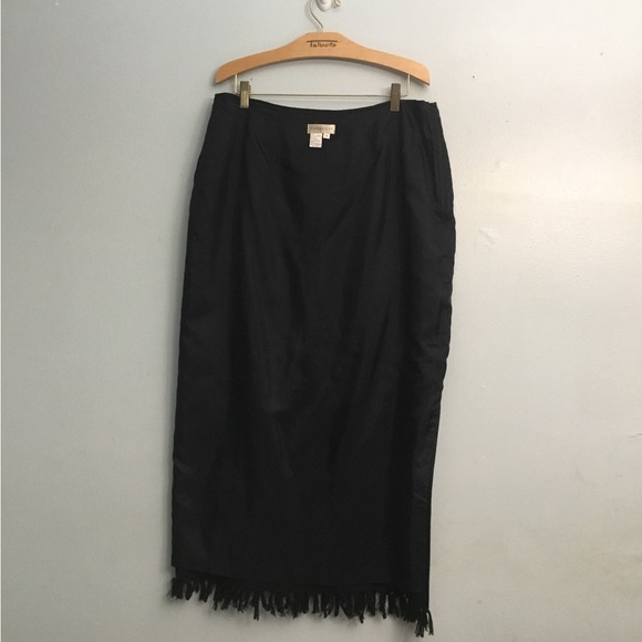 Paradox Black and Purple Maxi Skirt - Picture 7 of 12